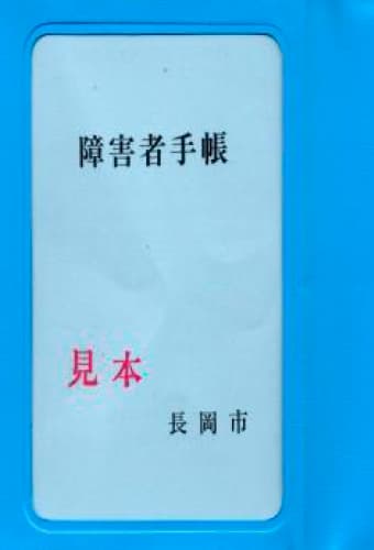 精神障がい者手帳 見本写真